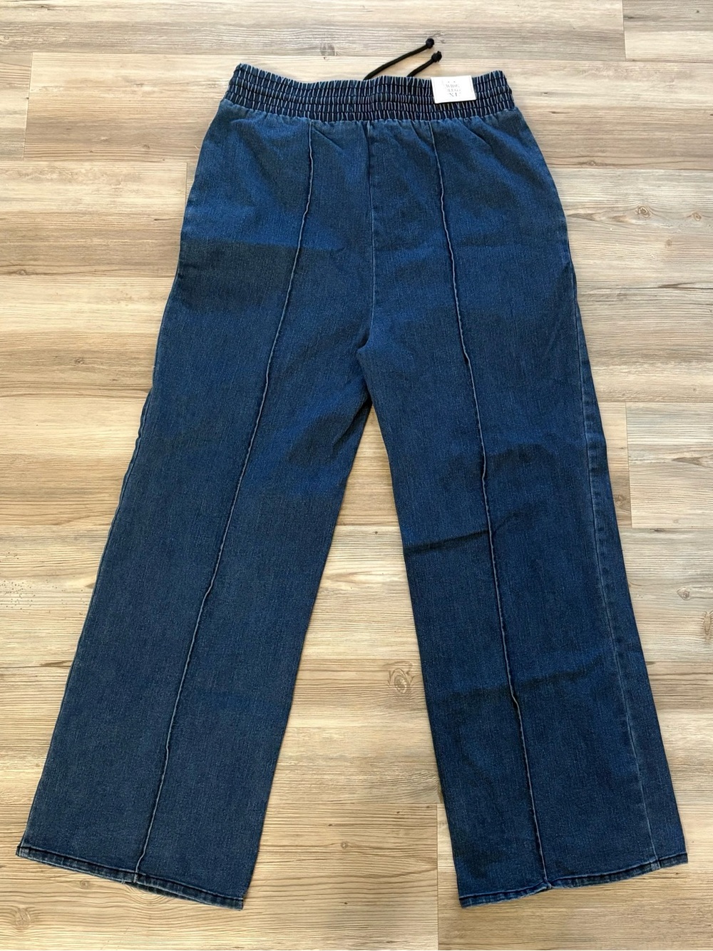 Tinsel Elastic Waist Indigo Denim Pants